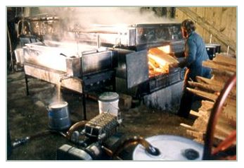 Making maple syrup with a wood fired arch