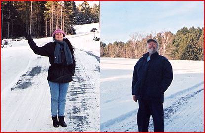 Gail and Kent in the winter snow